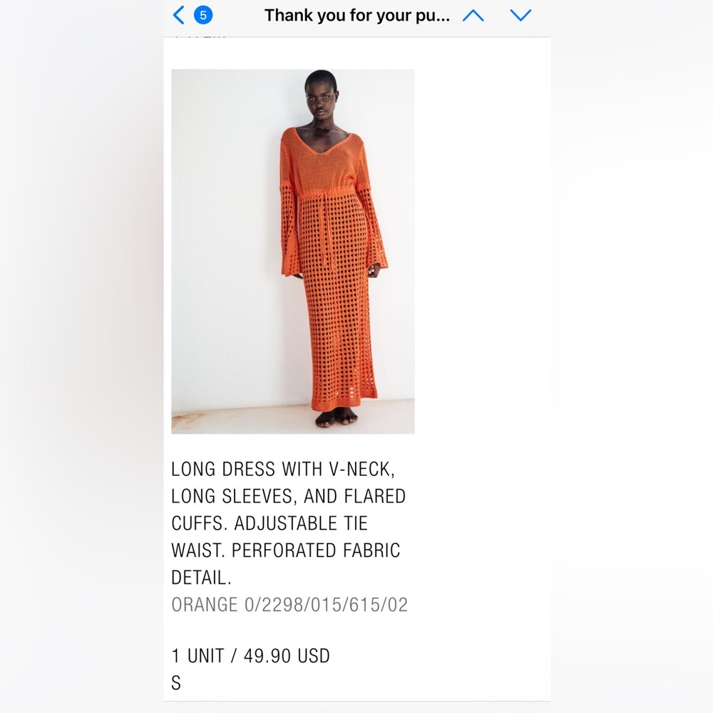 Chic orange coverup from Zara